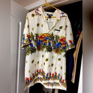 Men’s button down tropical Hawaiian shirt XL